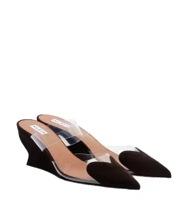 Alaïa Alaïa Le Caur suede wedge mules | Thumbnail 1