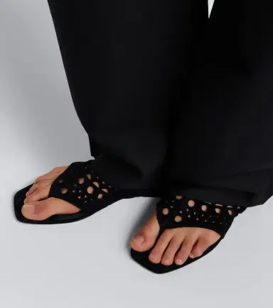 Alaïa Alaïa Neo Vienne suede thong sandals | Thumbnail 6