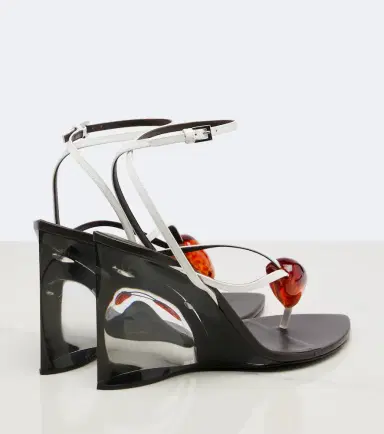 Alaïa Alaïa Invisible patent leather thong sandals | Thumbnail 2