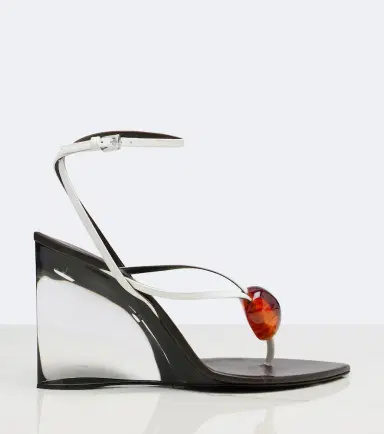 Alaïa Alaïa Invisible patent leather thong sandals | Thumbnail 4
