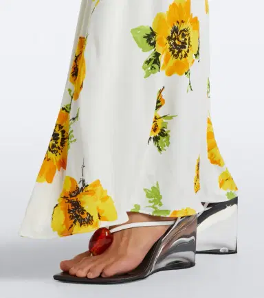 Alaïa Alaïa Invisible patent leather thong sandals | Thumbnail 6