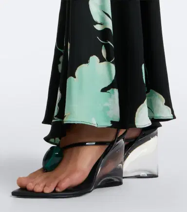 Alaïa Alaïa Invisible leather wedge thong sandals | Thumbnail 6