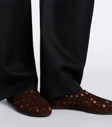 Alaïa Alaïa Vienne suede slip-on shoes | Thumbnail 6