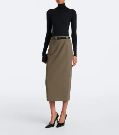 Mugler Wool-blend pencil skirt | Thumbnail 3