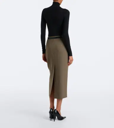 Mugler Wool-blend pencil skirt | Thumbnail 5