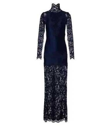 Rabanne Lace high neck maxi dress | Thumbnail 1 Rabanne Lace high neck maxi dress | Thumbnail 1