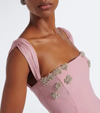 RACHEL GILBERT Malia embellished crêpe corset gown | Thumbnail 5