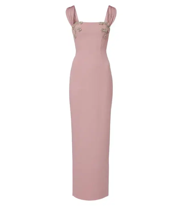 Rachel Gilbert Malia embellished crêpe corset gown