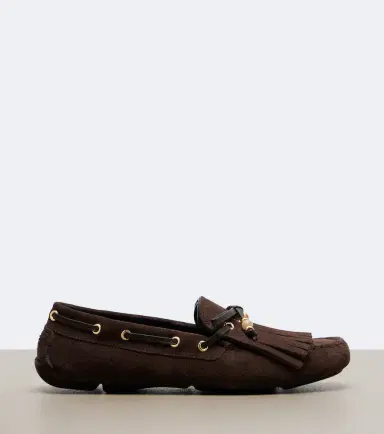 Jimmy Choo Manon fringed suede boat shoes | Thumbnail 2