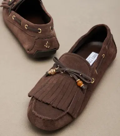 Jimmy Choo Manon fringed suede boat shoes | Thumbnail 4