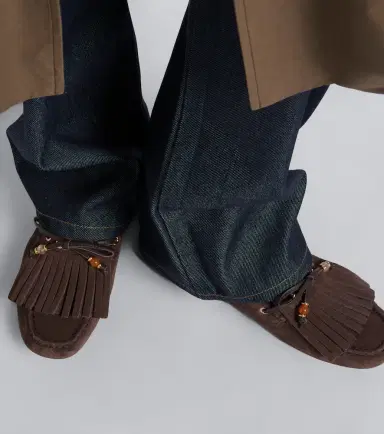 Jimmy Choo Manon fringed suede boat shoes | Thumbnail 6
