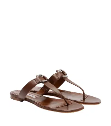 Manolo Blahnik Mionasan leather thong sandals | Thumbnail 1