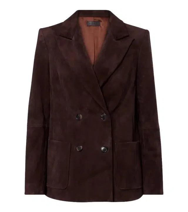 Stouls Jones double-breasted suede blazer