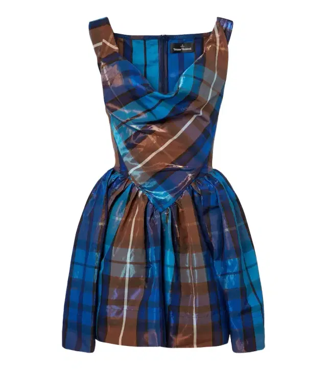 Sunday checked twill minidress