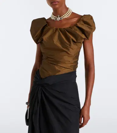 Vivienne Westwood Ginnie off-shoulder twill top | Thumbnail 6