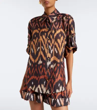 Zimmermann Aster printed silk habutai shirt | Thumbnail 2 Zimmermann Aster printed silk habutai shirt | Thumbnail 2