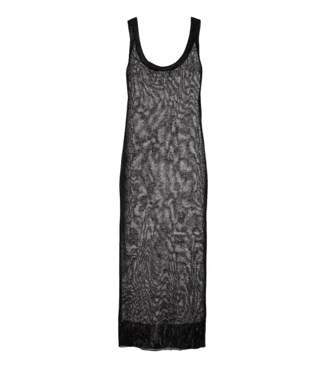 Alaia Alaïa Semi-sheer linen and silk midi dress