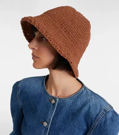Magda Butrym Crochet cotton bucket hat | Thumbnail 4 Magda Butrym Crochet cotton bucket hat | Thumbnail 4