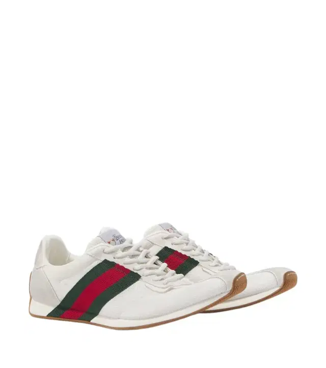 Tempo suede-trimmed sneakers