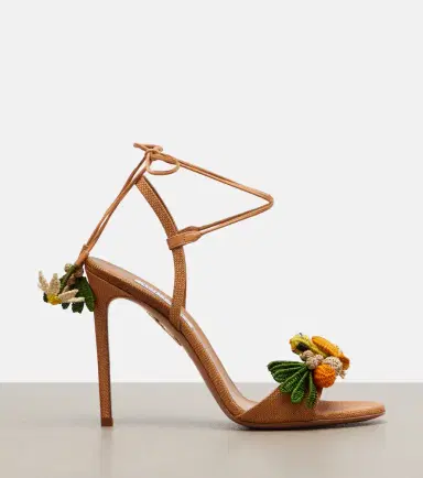 Aquazzura Birdsong raffia sandals | Thumbnail 3 Aquazzura Birdsong raffia sandals | Thumbnail 3