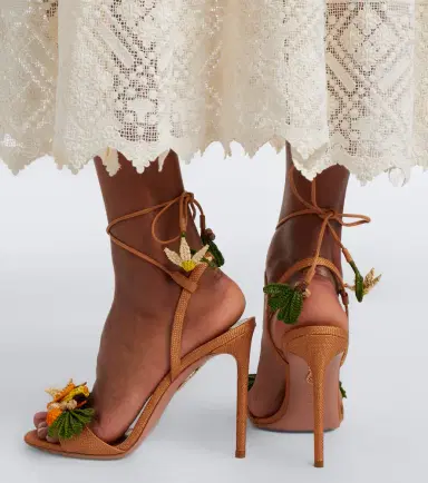 Aquazzura Birdsong raffia sandals | Thumbnail 6 Aquazzura Birdsong raffia sandals | Thumbnail 6