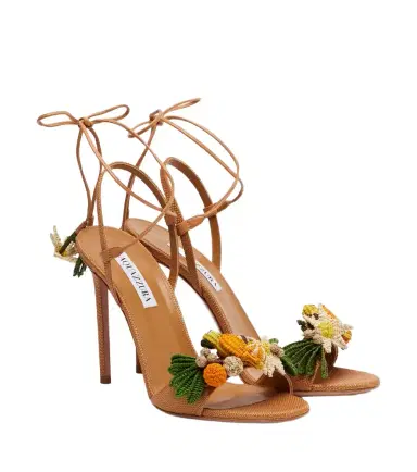 Aquazzura Birdsong raffia sandals | Thumbnail 1 Aquazzura Birdsong raffia sandals | Thumbnail 1