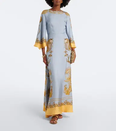 La DoubleJ Sorella printed silk twill maxi dress | Thumbnail 2