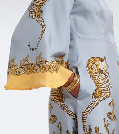 La DoubleJ Sorella printed silk twill maxi dress | Thumbnail 3
