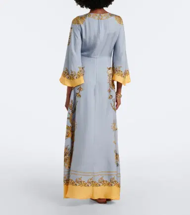 La DoubleJ Sorella printed silk twill maxi dress | Thumbnail 4