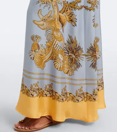La DoubleJ Sorella printed silk twill maxi dress | Thumbnail 5