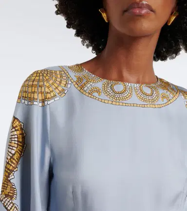 La DoubleJ Sorella printed silk twill maxi dress | Thumbnail 6
