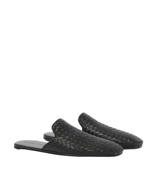 Bottega Veneta Palazzo Intrecciato leather mules