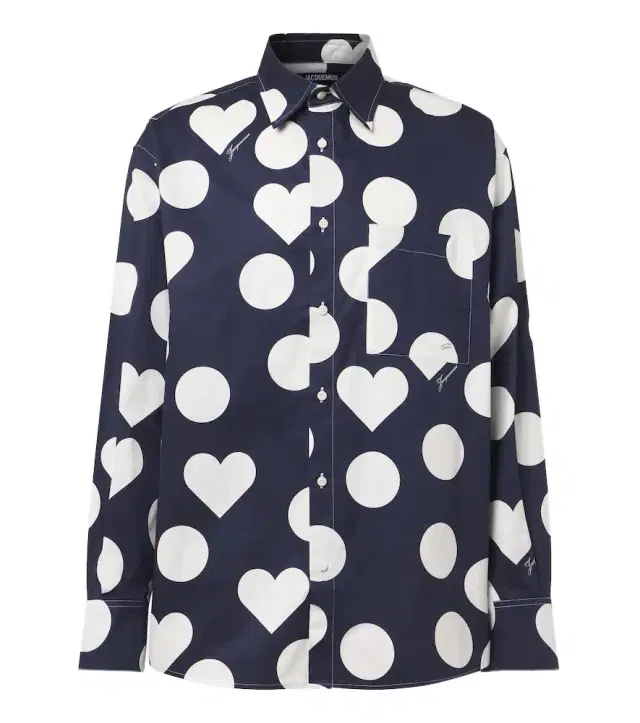 Camargue polka-dot cotton poplin shirt