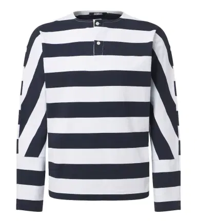 Jacquemus Marinière striped cotton jersey Henley shirt | Thumbnail 1 Jacquemus Marinière striped cotton jersey Henley shirt | Thumbnail 1