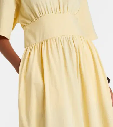 TOTEME Gathered cotton jersey midi dress | Thumbnail 2