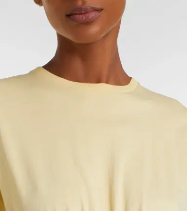 TOTEME Gathered cotton jersey midi dress | Thumbnail 4