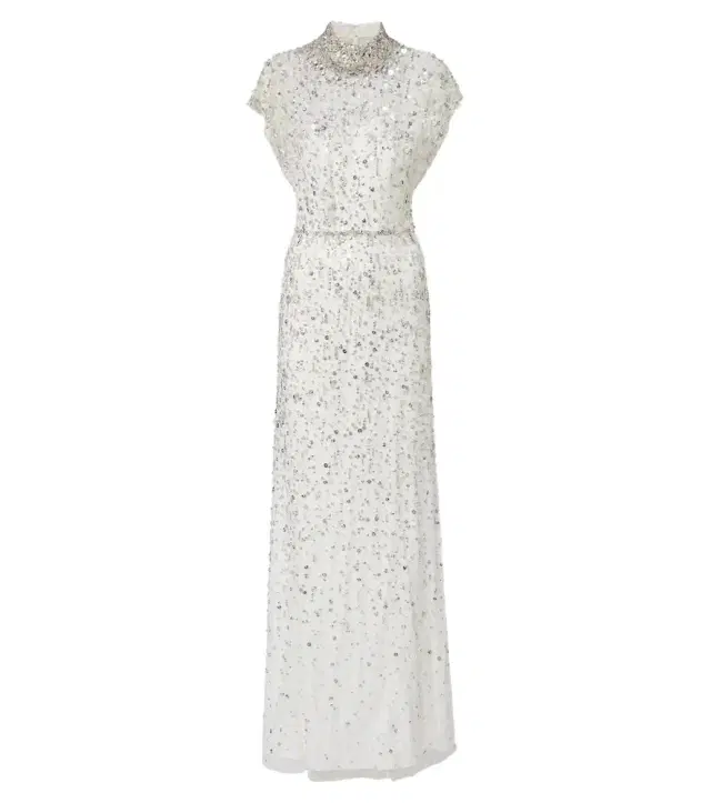 Jenny Packham Crystal Drop embellished gown