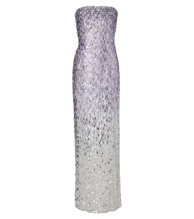 Jenny Packham Lucille sequined strapless gown