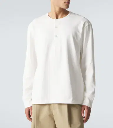Studio Nicholson Kuyto cotton jersey Henley shirt | Thumbnail 5