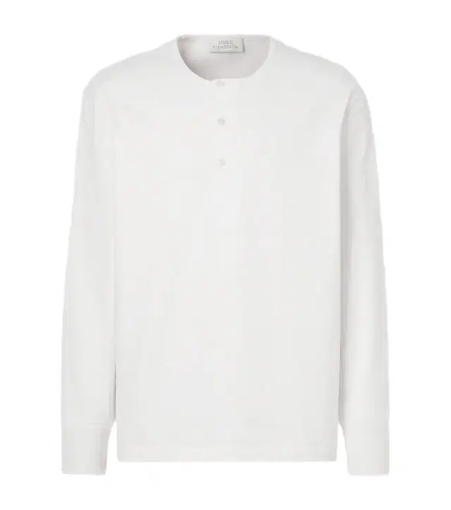 Kuyto cotton jersey Henley shirt