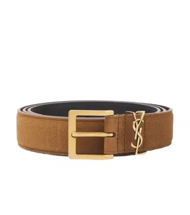 Saint Laurent Cassandre suede belt | Thumbnail 1