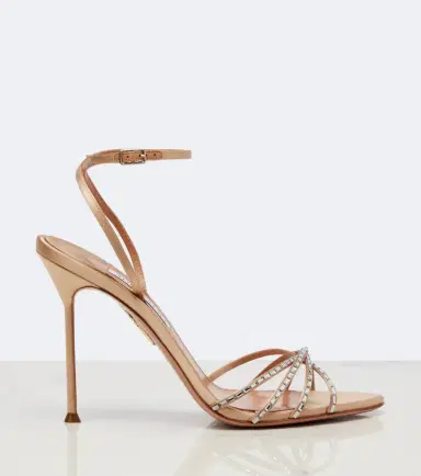 Aquazzura Tell Me Crystal satin sandals | Thumbnail 3 Aquazzura Tell Me Crystal satin sandals | Thumbnail 3