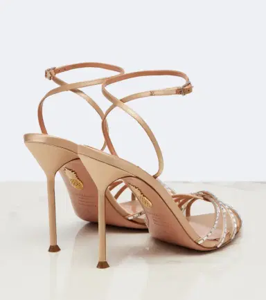 Aquazzura Tell Me Crystal satin sandals | Thumbnail 4 Aquazzura Tell Me Crystal satin sandals | Thumbnail 4