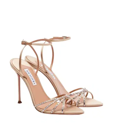 Aquazzura Tell Me Crystal satin sandals | Thumbnail 1 Aquazzura Tell Me Crystal satin sandals | Thumbnail 1