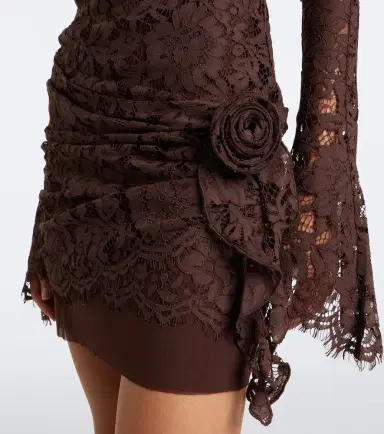 DE LA VALI Bodita cotton-blend lace minidress | Thumbnail 2