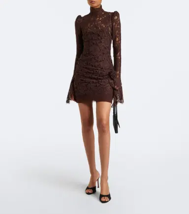 DE LA VALI Bodita cotton-blend lace minidress | Thumbnail 3