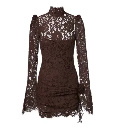 DE LA VALI Bodita cotton-blend lace minidress | Thumbnail 1