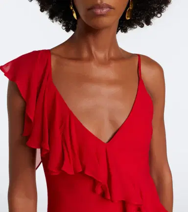 DE LA VALI Mayara ruffled georgette gown | Thumbnail 2 DE LA VALI Mayara ruffled georgette gown | Thumbnail 2