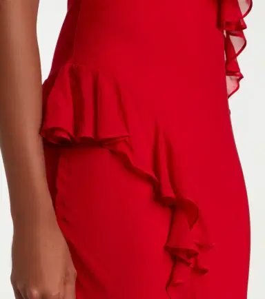 DE LA VALI Mayara ruffled georgette gown | Thumbnail 3 DE LA VALI Mayara ruffled georgette gown | Thumbnail 3