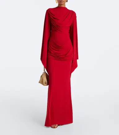 DE LA VALI Perisa draped jersey maxi dress | Thumbnail 6